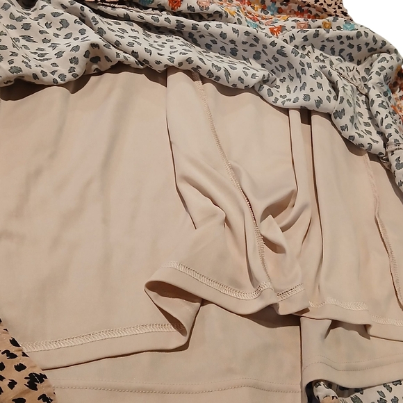 Savanna Jane Colorful Cheetah Print Embroidered Dress Size Large Womans Boho - Picture 9 of 11